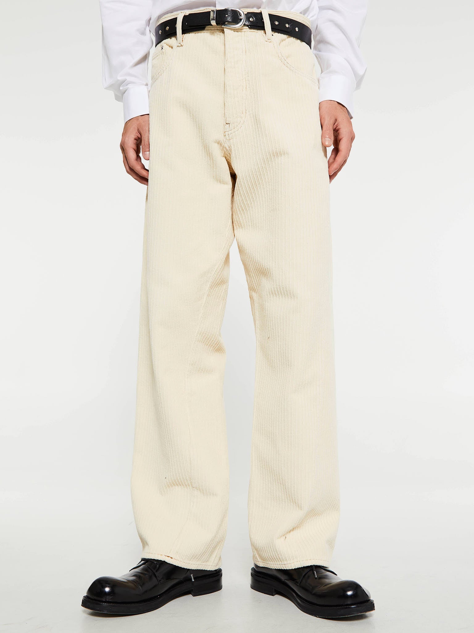 Sunflower - Wide Twist Cord Jeans in Off-white