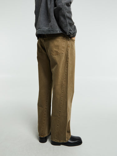 Sunflower - Wide Twist Jeans in Vintage Khaki