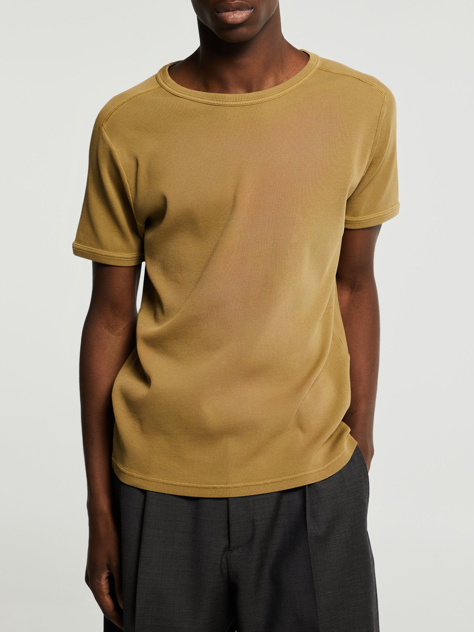 Sunflower - Rib T-shirt in Khaki