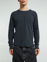 Sunflower - Waffle Long Sleeve T-Shirt in Washed Black