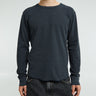 Sunflower - Waffle Long Sleeve T-Shirt in Washed Black