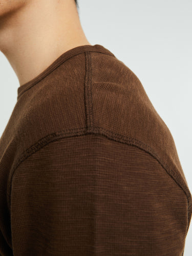 Sunflower - Waffle Long Sleeve T-Shirt in Brown