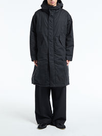 Sunflower - Waxed Parka Coat in Black
