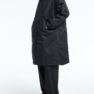Sunflower - Waxed Parka Coat in Black