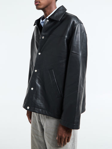 Sunflower - Coach Leather Jacket in Black