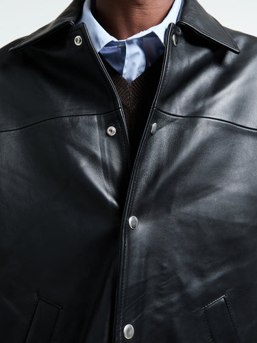 Sunflower - Coach Leather Jacket in Black