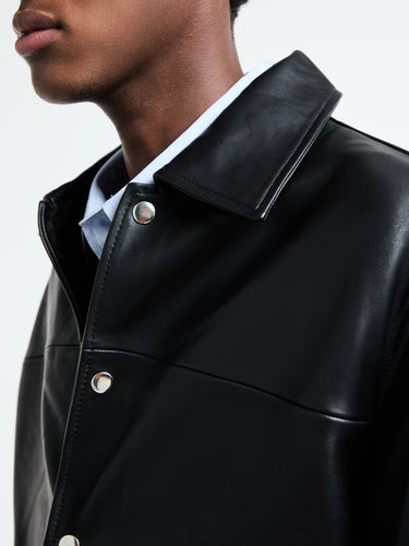 Sunflower - Coach Leather Jacket in Black