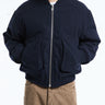 Sunflower - Wool Bomber Jacket in Navy