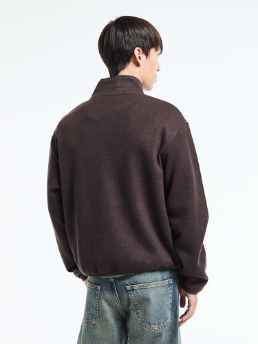 Sunflower - Wool Half Zip in Brown