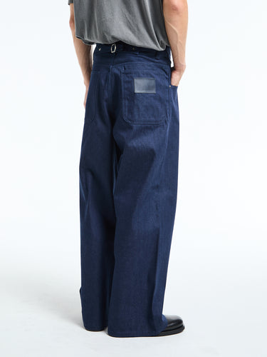 Sunflower - Super Wide Cinch Jeans in Indigo Raw