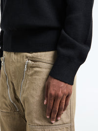 Sunflower - Moon Merino V-Neck Knit in Black