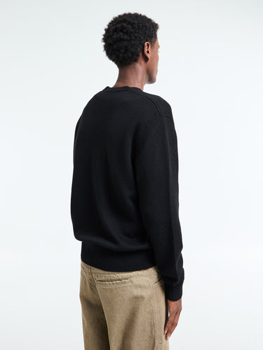 Sunflower - Moon Merino V-Neck Knit in Black