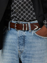Sunflower - Tip End Belt 3,5 cm in Brown