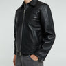 Sunflower - Short Leather Jacket in Black