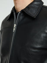 Sunflower - Short Leather Jacket in Black