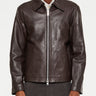 Sunflower - Short Leather Jacket in Brown