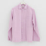 Tekla - Poplin Pyjamas Shirt in Purple Pink Stripes