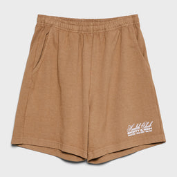Sporty & Rich - Made in USA Gym Shorts in Espresso and White