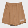 Sporty & Rich - Made in USA Gym Shorts in Espresso and White
