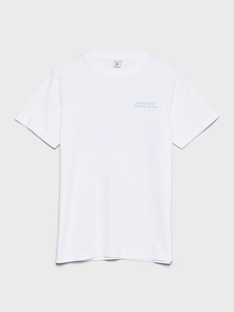 New Drink Water T-Shirt in White and Atlantic