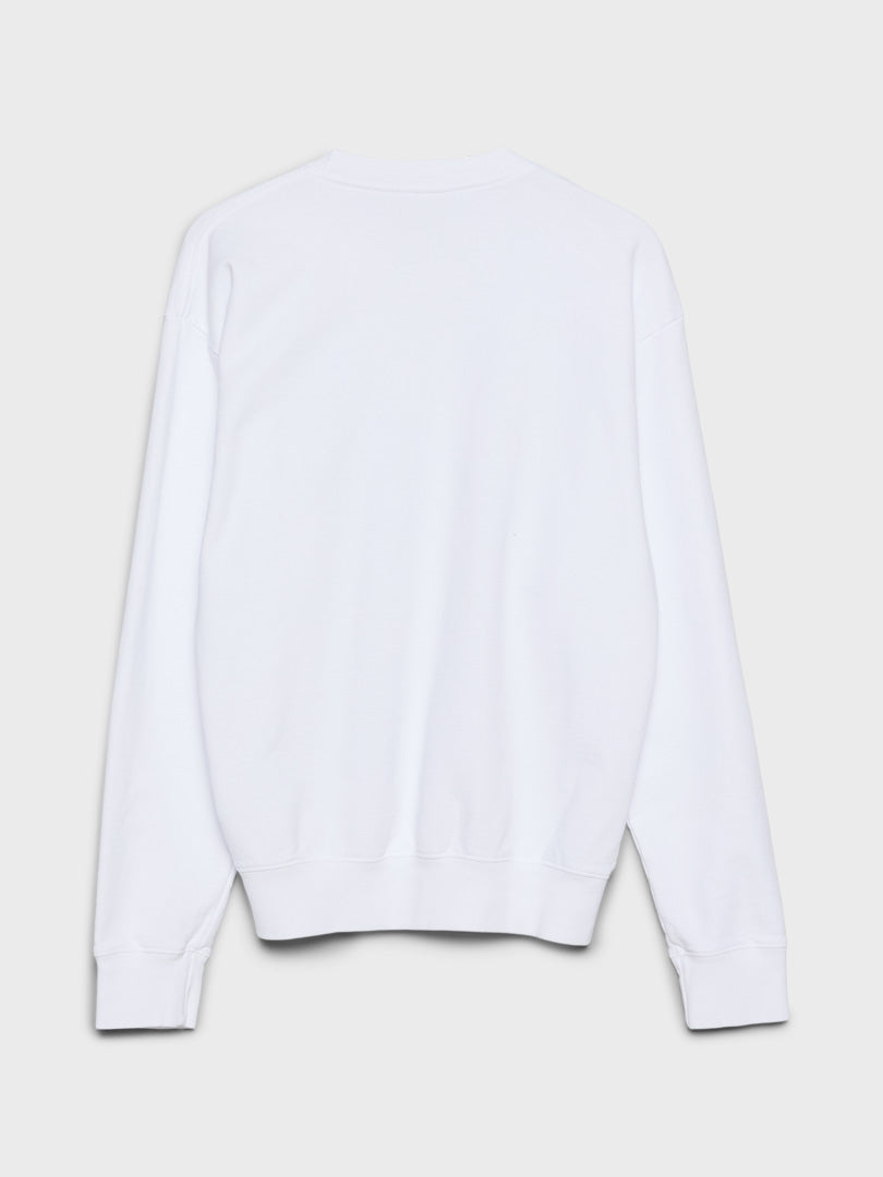 Vendome Crewneck in White and Navy