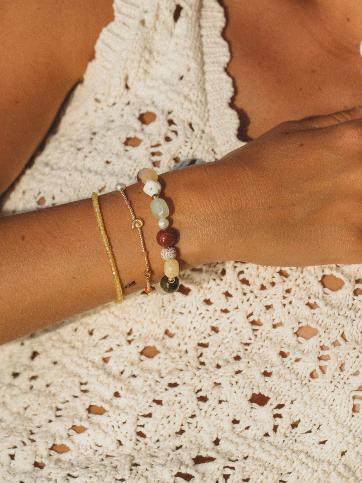 Anni Lu - Seaside Bracelet in Caramel Cream