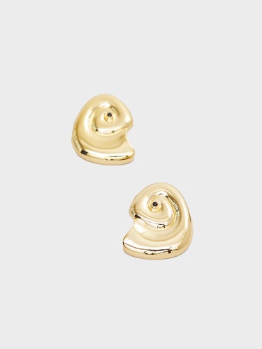 Trine Tuxen - Shield Earring with Gold Plating