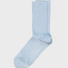 Mrs. Hosiery - Mrs. Silky Fine Ribbed Socks in Light Blue