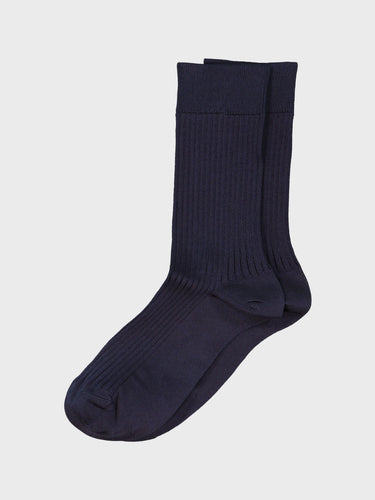 Mrs. Silky Fine Socks in Navy Classic