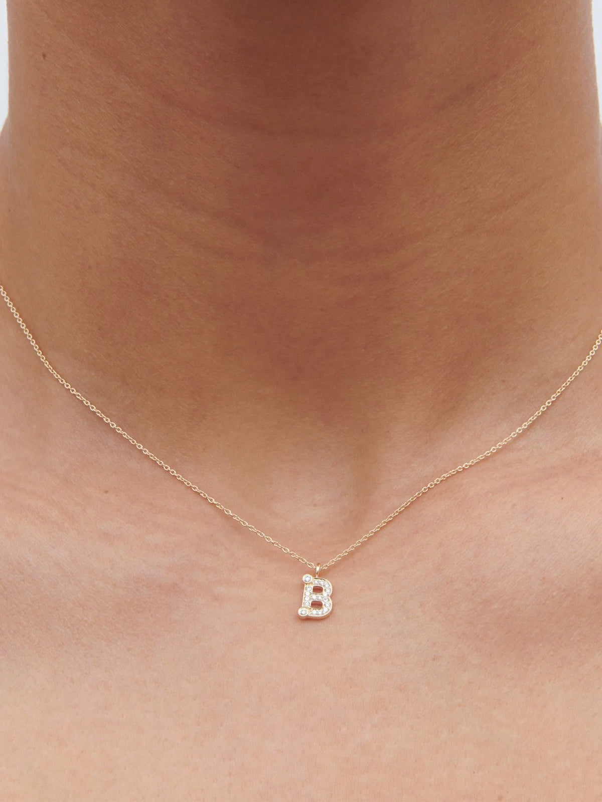 Simple B Necklace
