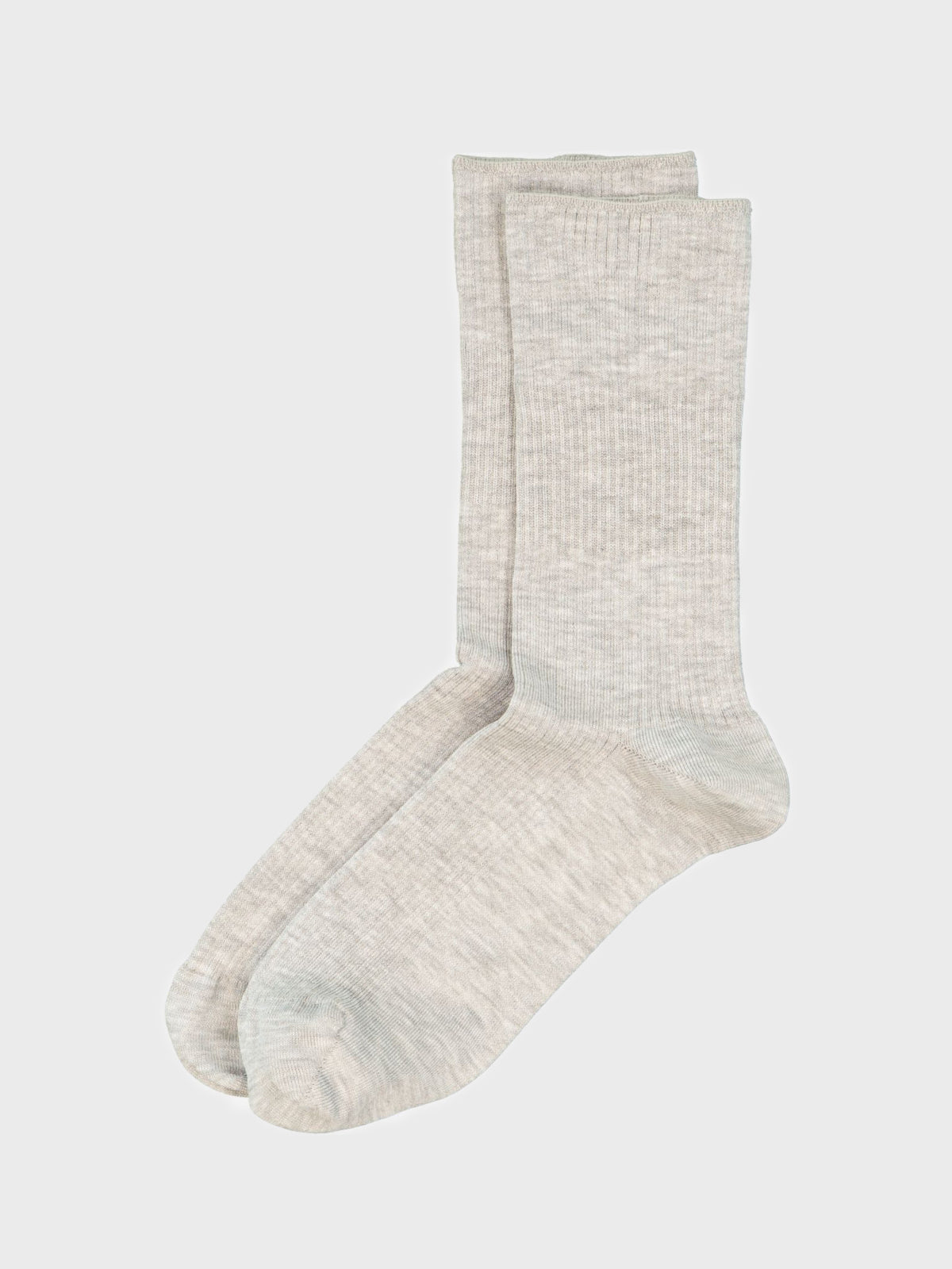 Mrs. Hosiery - Mrs. Supreme Cotton Socks in Light Grey Melange