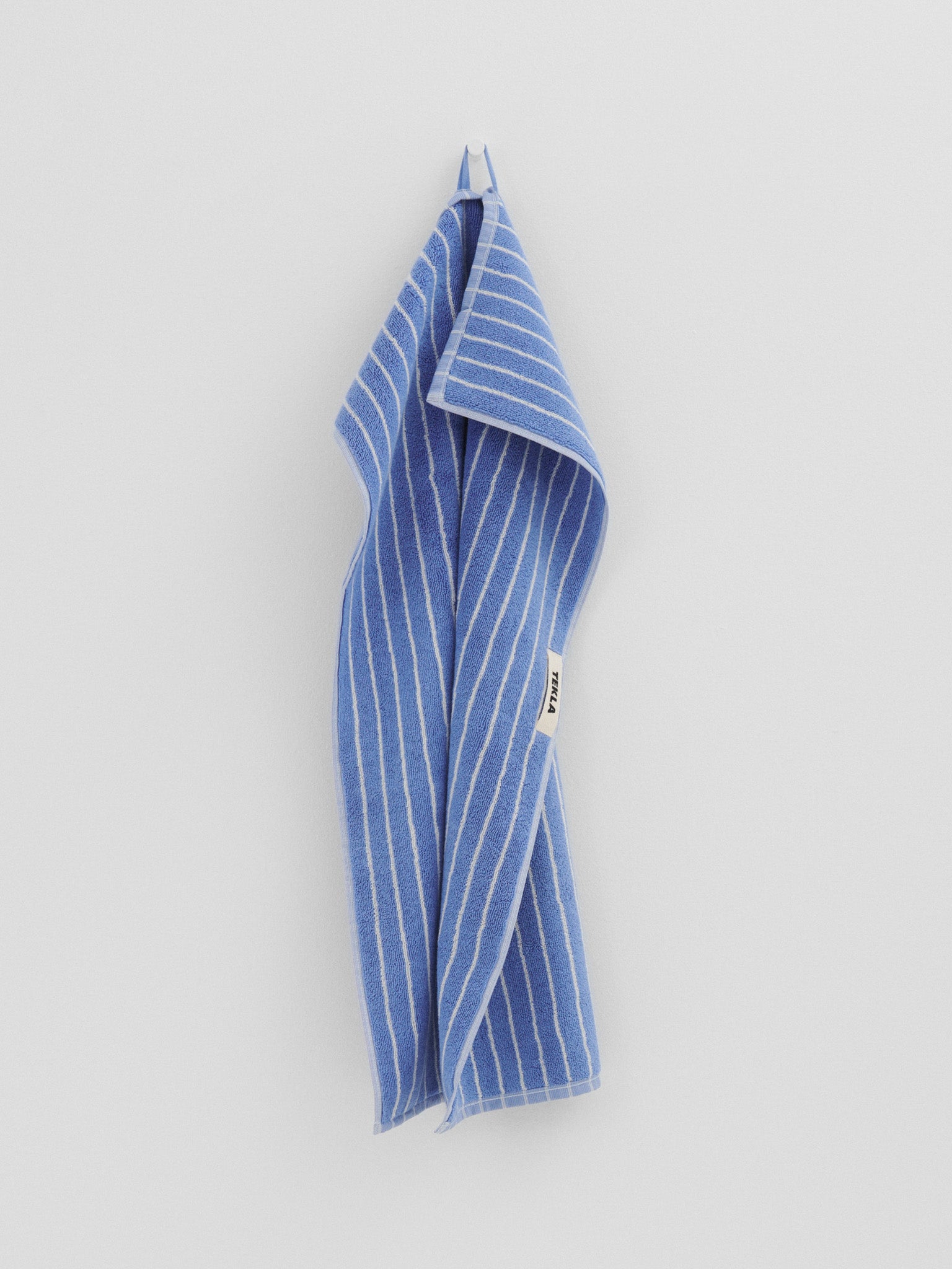 Hand Towel in Clear Blue Stripes