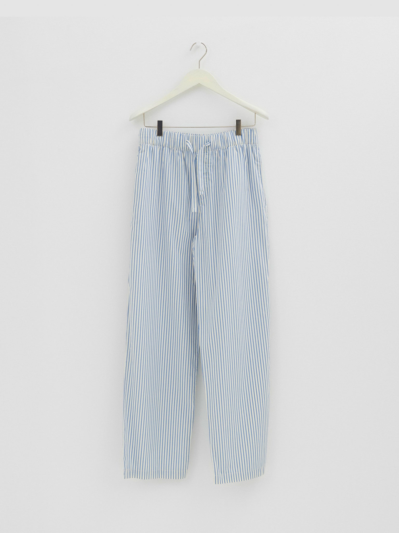 Tekla - Poplin Pyjamas Pants in Placid Blue Stripes