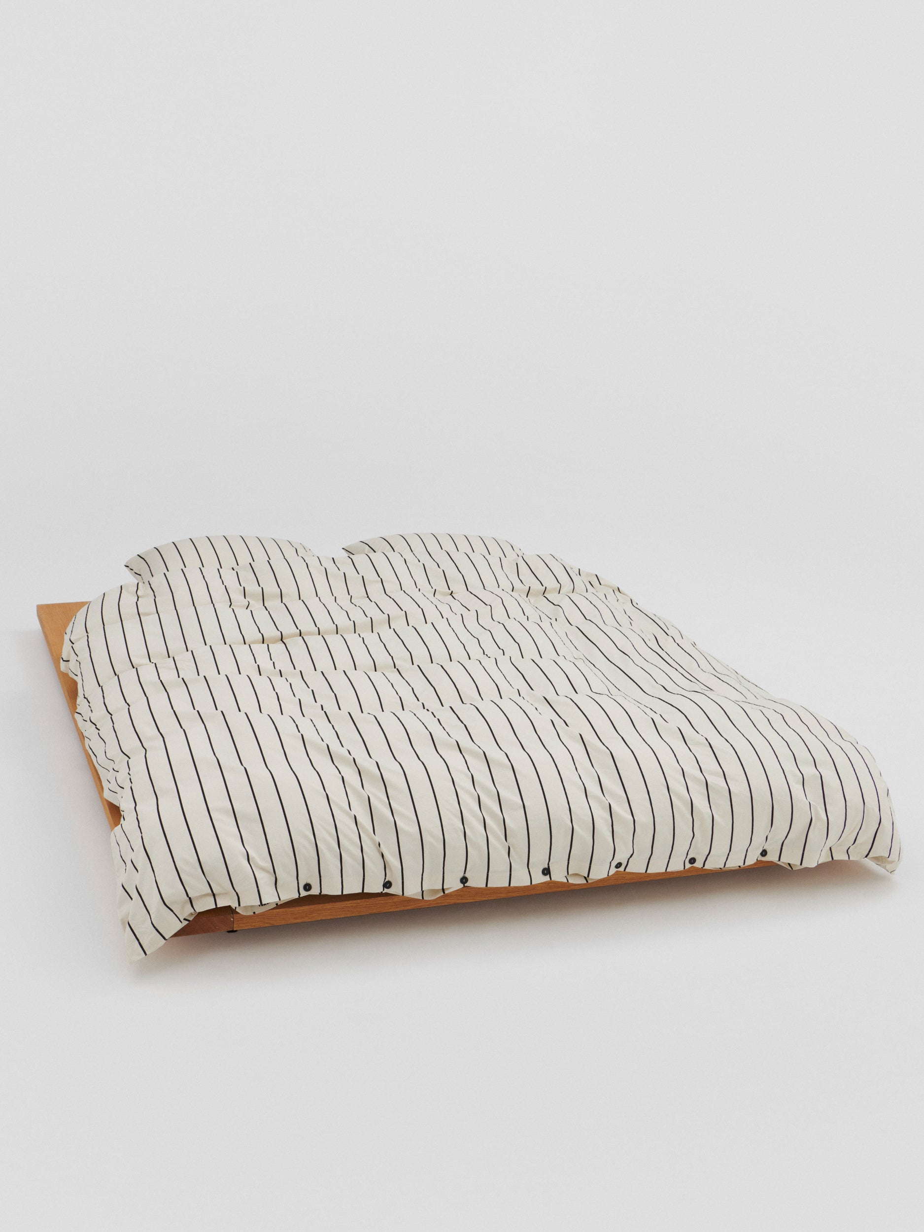 Tekla - Percale Duvet Cover in Shadow Stripes