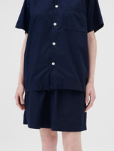 Tekla - Poplin Pyjamas Shorts in True Navy
