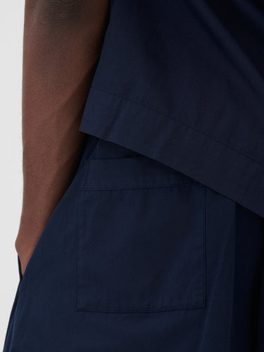 Tekla - Poplin Pyjamas Shorts in True Navy