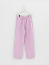 Tekla - Poplin Pyjamas Pants in Purple Pink Stripes