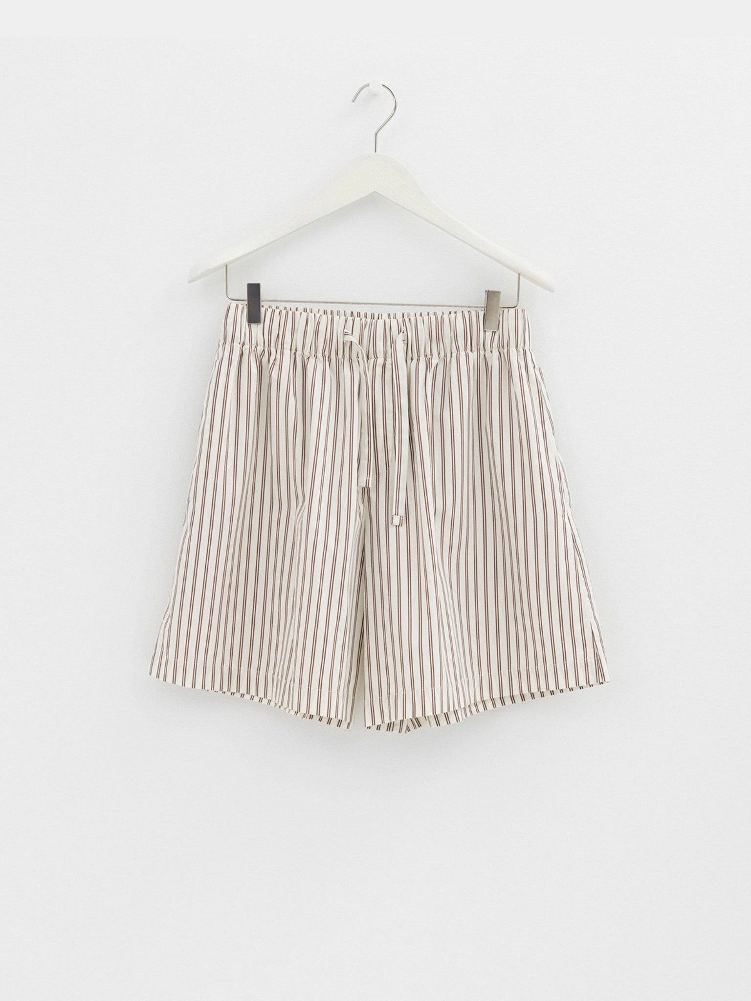 Tekla - Poplin Pyjamas Shorts i Hopper Stripes