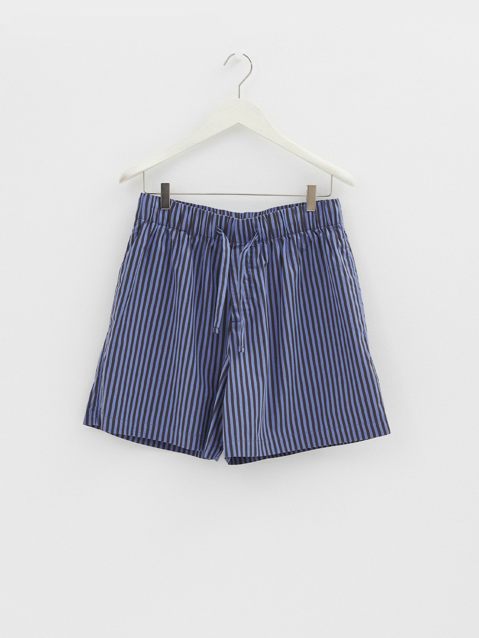 Tekla - Poplin Pyjamas Shorts in Verneuil Stripes