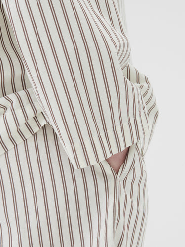 Tekla - Poplin Pyjamas Pants in Hopper Stripes
