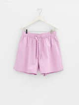 Tekla - Poplin Pyjamas Shorts in Purple Pink