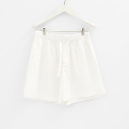 Tekla - Poplin Pyjamas Shorts in Alabaster White