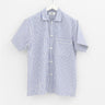 Tekla - Poplin Pyjamas Short Sleeve Shirt in Skagen Stripes