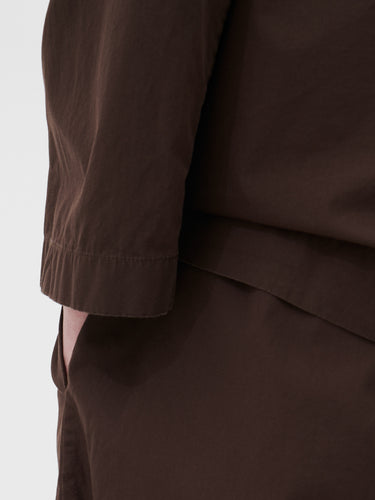 Tekla - Poplin Pyjamas Pants in Coffee