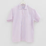 Tekla - Poplin Pyjamas Short Sleeve Shirt in Capri Stripes