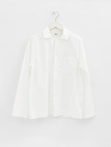Tekla - Poplin Pyjamas Shirt in Alabaster White