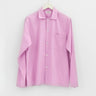 Tekla - Poplin Pyjamas Shirt in Purple Pink