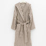 Tekla - Hooded Bathrobe in Kodiak Stripes