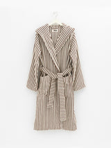 Tekla - Hooded Bathrobe in Kodiak Stripes