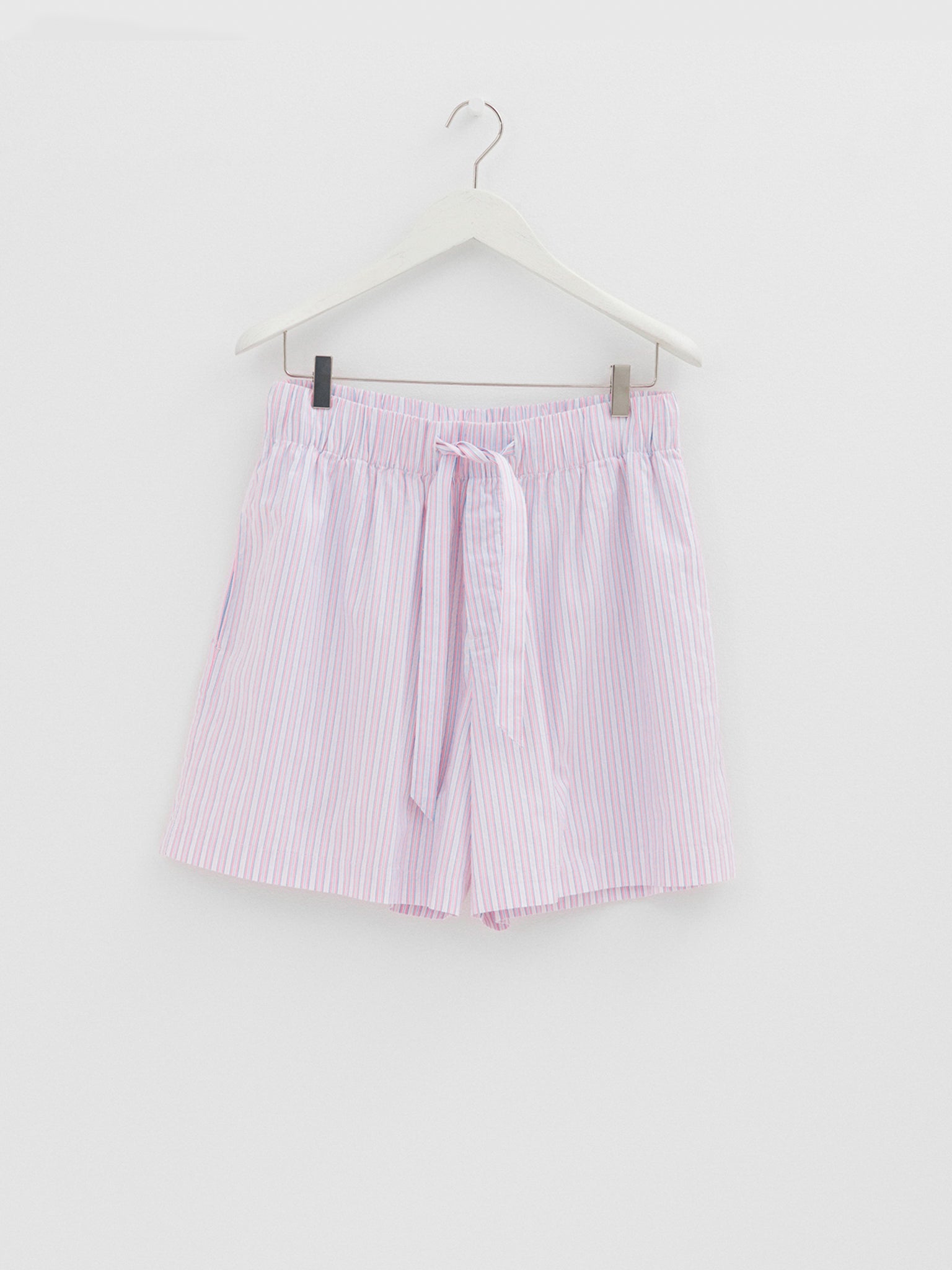 Tekla - Poplin Pyjamas Shorts in Capri Stripes